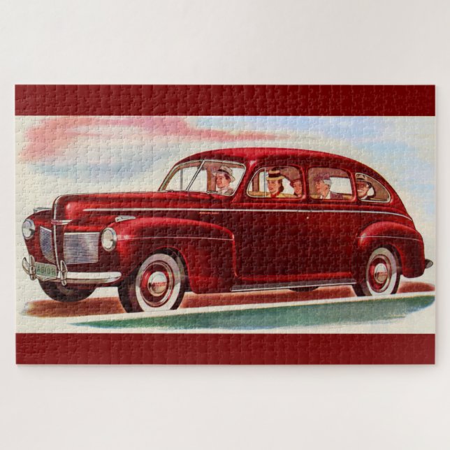 1941 red Mercury 8 Jigsaw Puzzle (Horizontal)