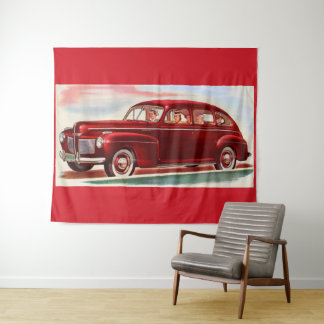 1941 red Mercury 8 Tapestry