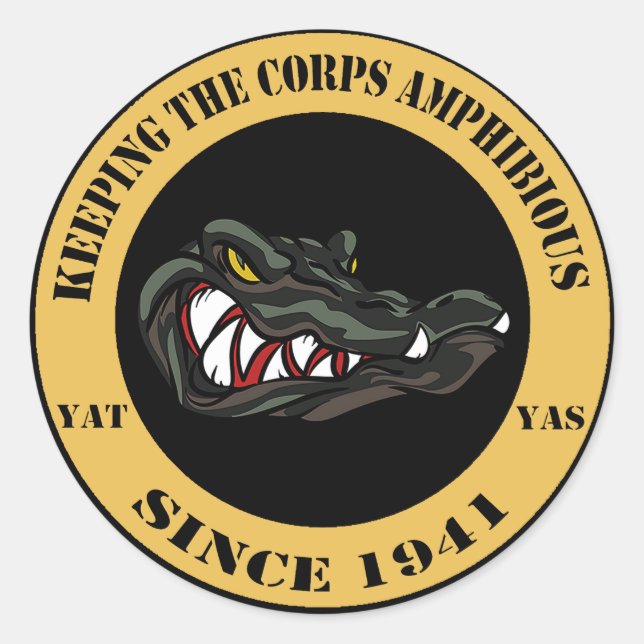 1941 TAN CLASSIC ROUND STICKER (Front)