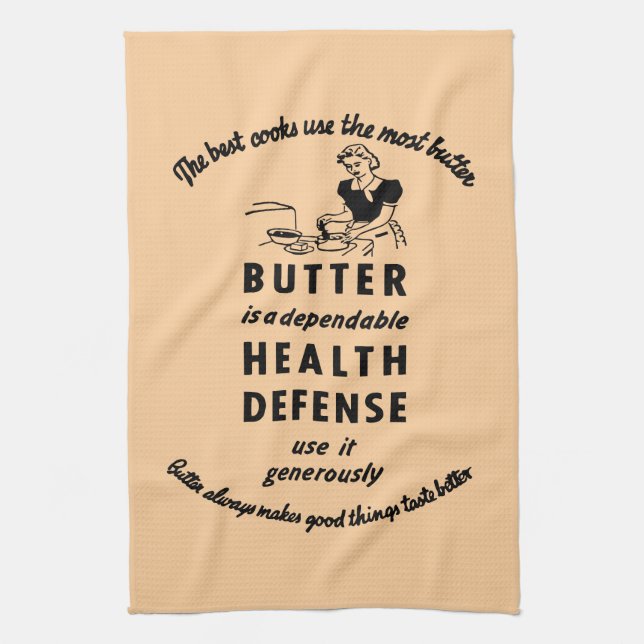 1941 Vintage Butter Ad Kitchen Towel (Vertical)
