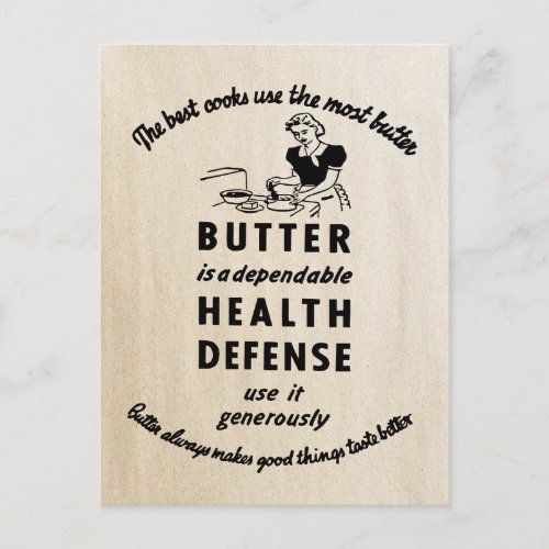 1941 Vintage Butter Postcard