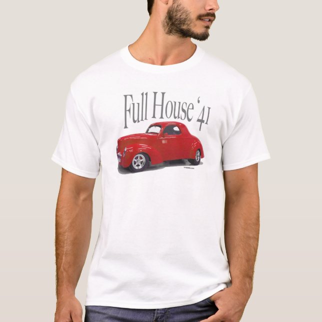 1941 Willys Coupe Drag Car T-Shirt (Front)