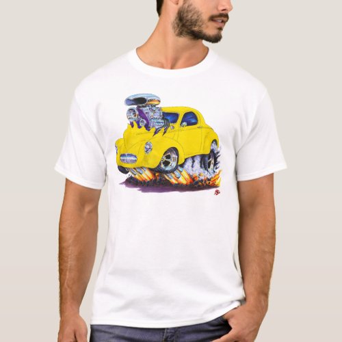 1941 Willys Yellow Car T_Shirt