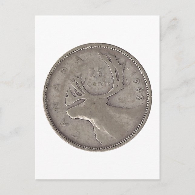 1942 Canadian Quarter Postcard (Front)