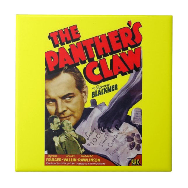 1942 The Panther’s Claw movie poster Ceramic Tile (Front)