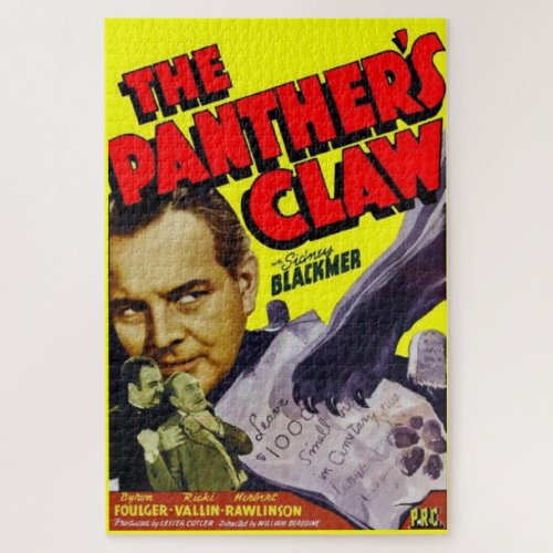 1942 The Panthers Claw movie poster Jigsaw Puzzle