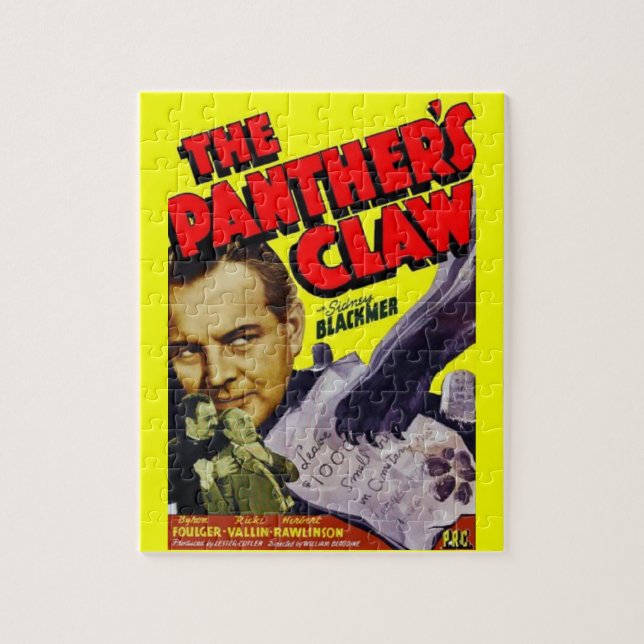 1942 The Panther’s Claw movie poster Jigsaw Puzzle (Vertical)