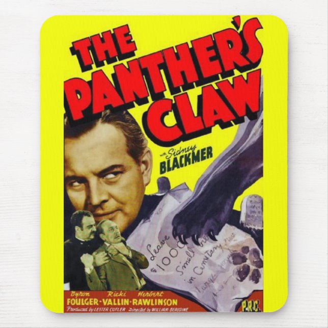 1942 The Panther’s Claw movie poster Mouse Pad (Front)