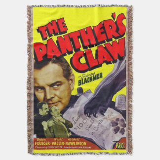 1942 The Panther’s Claw movie poster print Throw Blanket