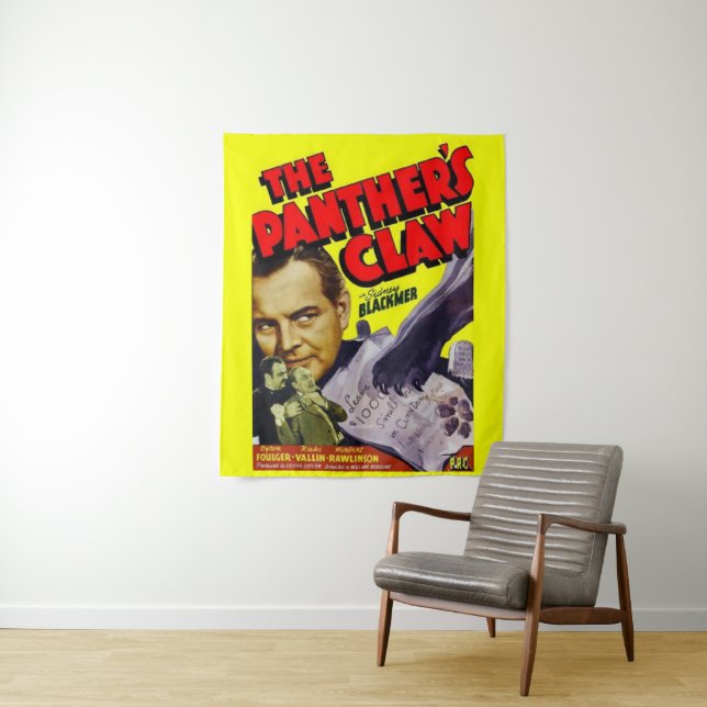1942 The Panther’s Claw movie poster Tapestry (In Situ)
