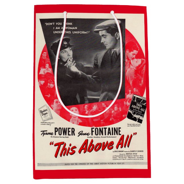 1942 This Above All movie poster Medium Gift Bag (Front)