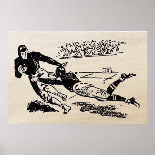 1942 Vintage Football Game Poster