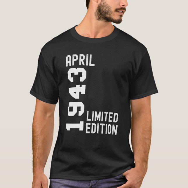 1943 April Happy Birthday Party T-Shirt (Front)
