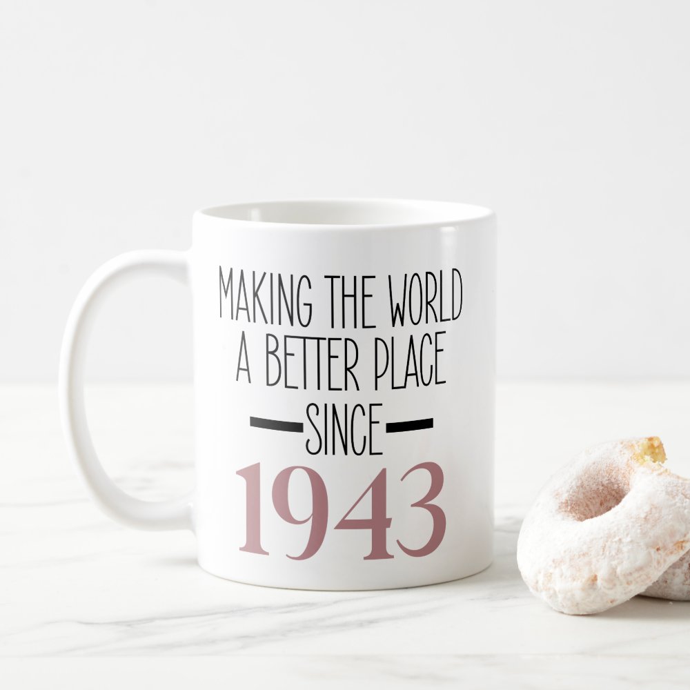 1943, 80th Birthday Custom Gifts For Women Coffee Mug