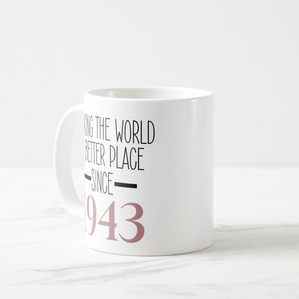 1943, 80th Birthday Custom Gifts For Women Coffee Mug