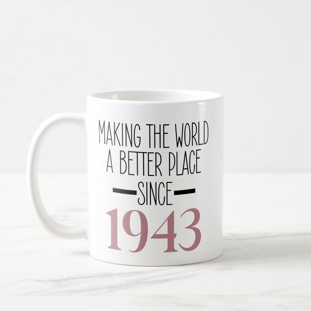 Discover 1943, 80th Birthday Custom Gifts For Women Coffee Mug