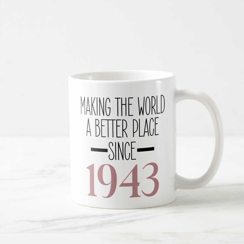 1943, 80th Birthday Custom Gifts For Women Coffee Mug