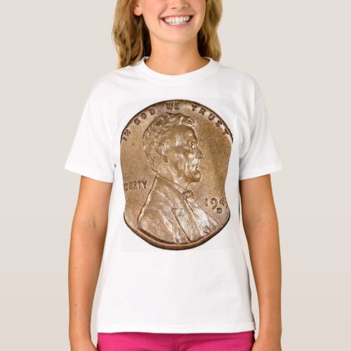 1943 Lincoln Head Copper Penny T_Shirt