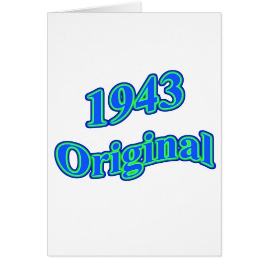 1943 Original Blue Green Card