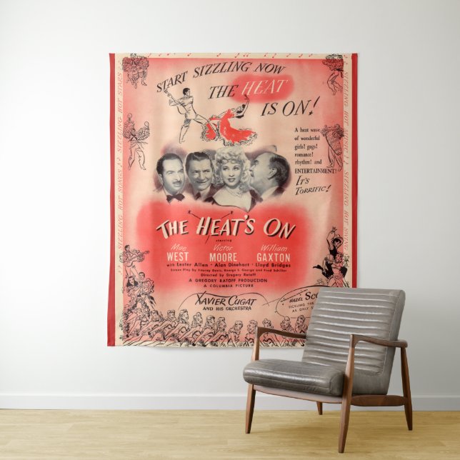 1943 The Heat's On movie poster Tapestry (In Situ)