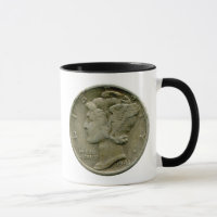 1943 US Mercury dime obverse mug