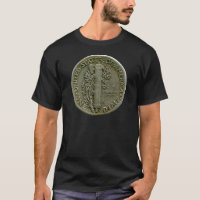 1943 US Mercury dime reverse t-shirt