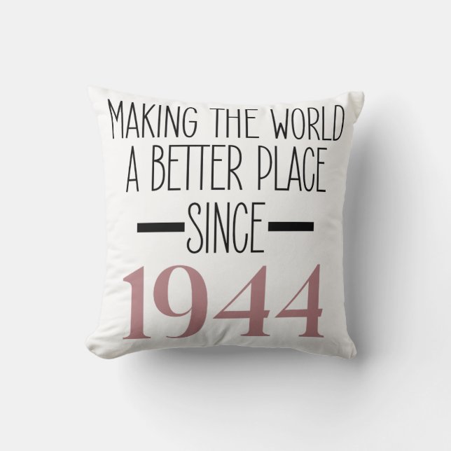 1944 80 Years Old Birthday Gifts For Women Throw Pillow (Front)