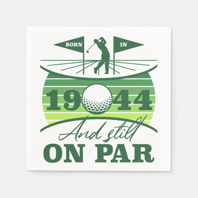 1944 80th Birthday Golf Humor Napkins (Front)