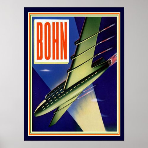 1944 Bohn Retro Futuristic Advertisement 12 x 16 Poster