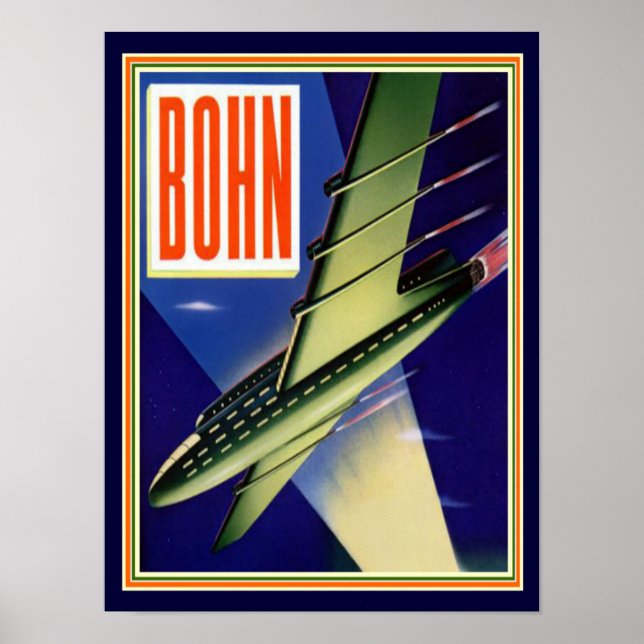 1944 Bohn Retro Futuristic Advertisement 12 x 16 Poster (Front)