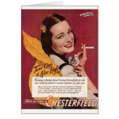 1944 Chesterfield cigarettes ad with pretty lady (Front)