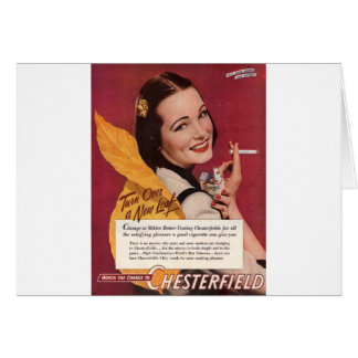 1944 Chesterfield cigarettes ad with pretty lady