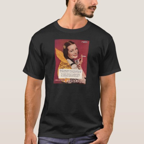 1944 Chesterfield cigarettes ad with pretty lady T_Shirt