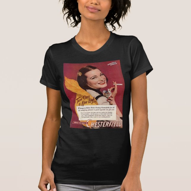 1944 Chesterfield cigarettes ad with pretty lady T-Shirt (Front)