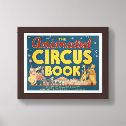 1944 CHILDS CIRCUS BOOK __COOL__ FRAMED ART