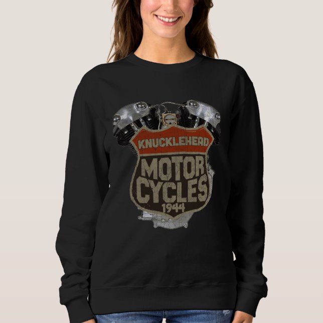 1944 Kuncklehead VTwin Motorcycle Old School VTwin Sweatshirt (Front)