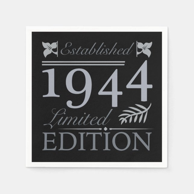1944 Limited Edition 80 Years Old Napkins (Front)