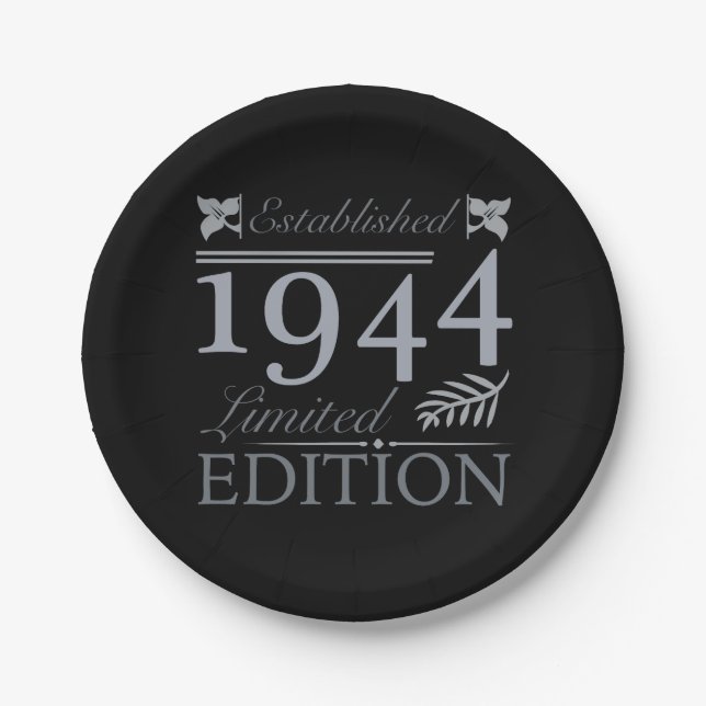 1944 Limited Edition 80 Years Old Paper Plates (Front)