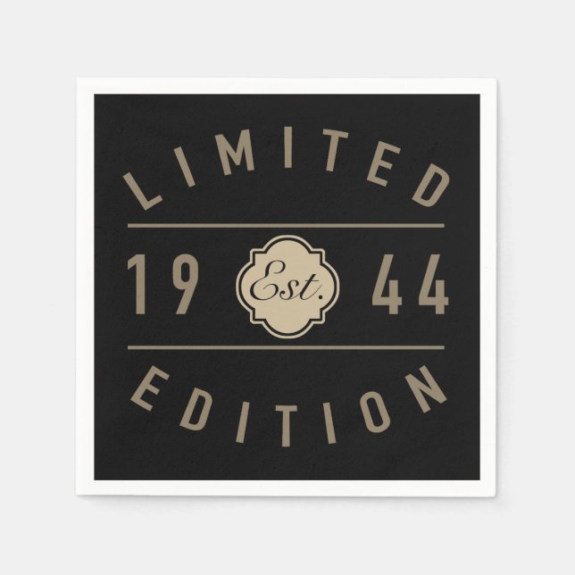 1944 Limited Edition 80th Birthday Napkins (Front)
