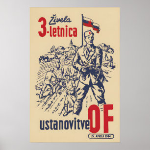 1944 Propaganda Poster Long live the Socialist