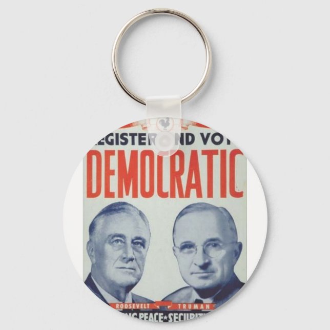 1944 Roosevelt - Truman Keychain (Front)