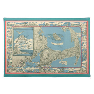 1945 Cape Cod Map Placemat