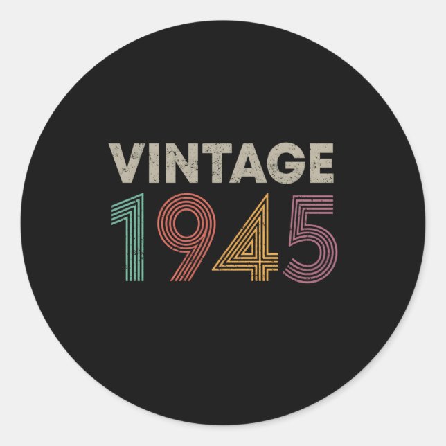1945 CLASSIC ROUND STICKER (Front)