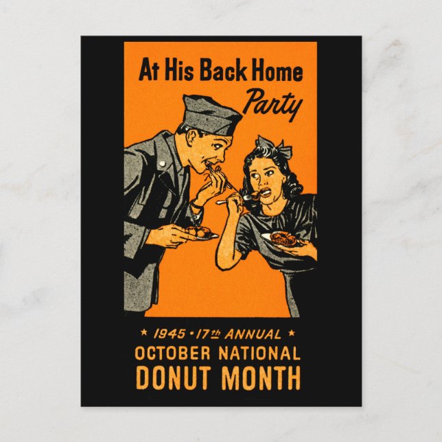 1945 Donut Poster Postcard (Front)