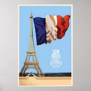 1945 Poster celebrating the liberation of France