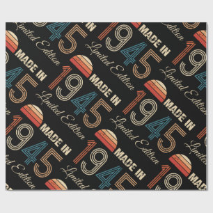 1945 Vintage 80th Birthday Wrapping Paper