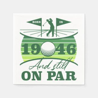 1946 80th Birthday Golf Lovers Napkins