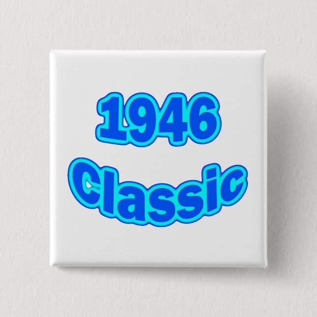 1946 Classic Blue Pinback Button (Front)