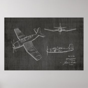 1946 Military Airplane Patent Art Drawing Print by AcupunctureProducts at Zazzle