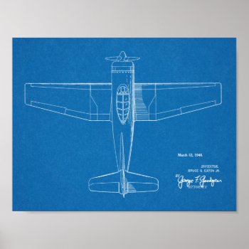 1946 Military Airplane Patent Art Drawing Print by AcupunctureProducts at Zazzle
